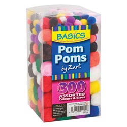 Basic Pom Poms Assorted 300